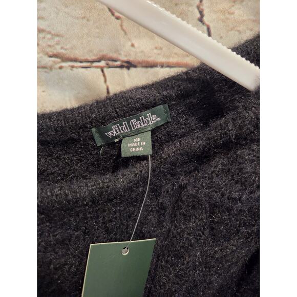 Wild Fable Womens Sweater Size XS Off Shoulder Black NWT - Picture 3 of 4